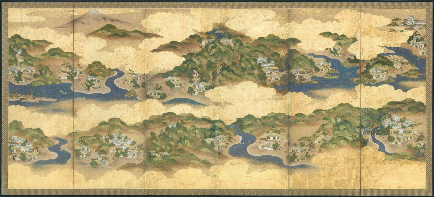도카이도 53차도 병풍