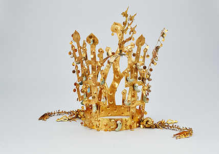 경주 서봉총 금관, 신라 5세기, 높이 35cm, 지름 18.2cm, 보물, 본관14319