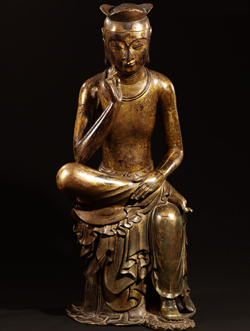  Pensive Bodhisattva, Three Kingdoms Period (early 7th century), Height: 93.5cm, National Treasure 83 