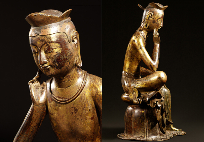  National Treasure 83 is the largest (93.5cm tall) and most beautiful Korean gilt-bronze pensive bodhisattva statue in existence.