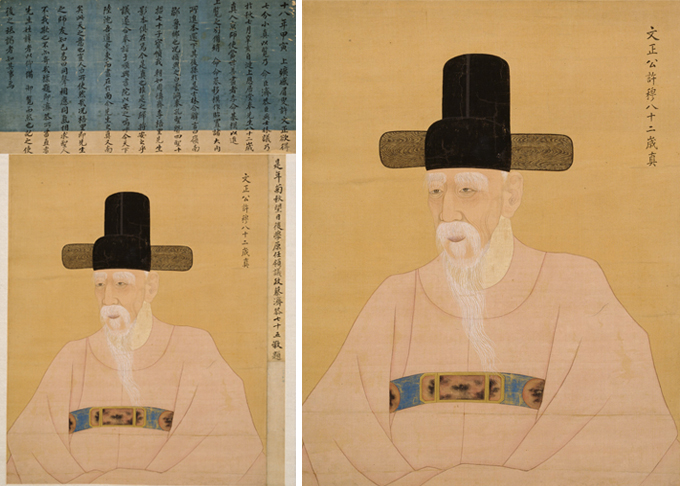 Portrait of Heo Mok, Yi Myeonggi, Joseon (1794), ink and colors on silk, 72.1 × 57.0 cm, Treasure, duk 3836 