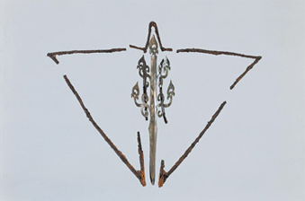  Silver Cap Ornament and Iron Frame, Tomb 36 (east) at Neungangol Burial Ground (Neungsan-ri, Buyeo)  