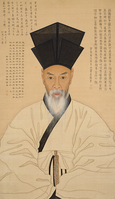  <i>Portrait of Yi Chae</i>, Joseon Dynasty (1802), Ink and colors on silk, 98.4 × 56.3cm. 