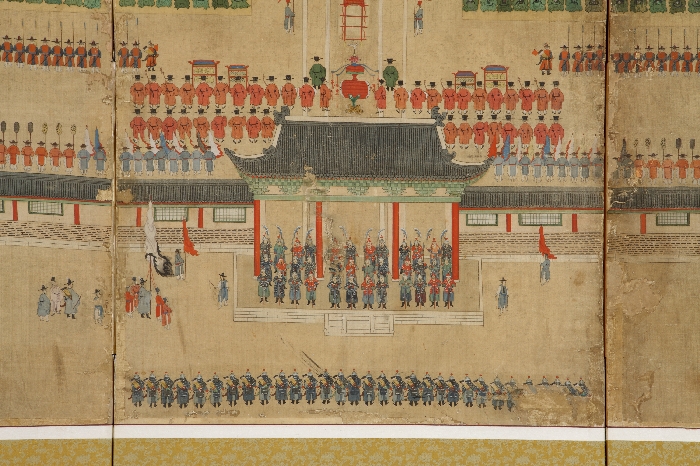 궁중에서 경사를 베푸는 장면을 그린 그림 이미지 16 보기