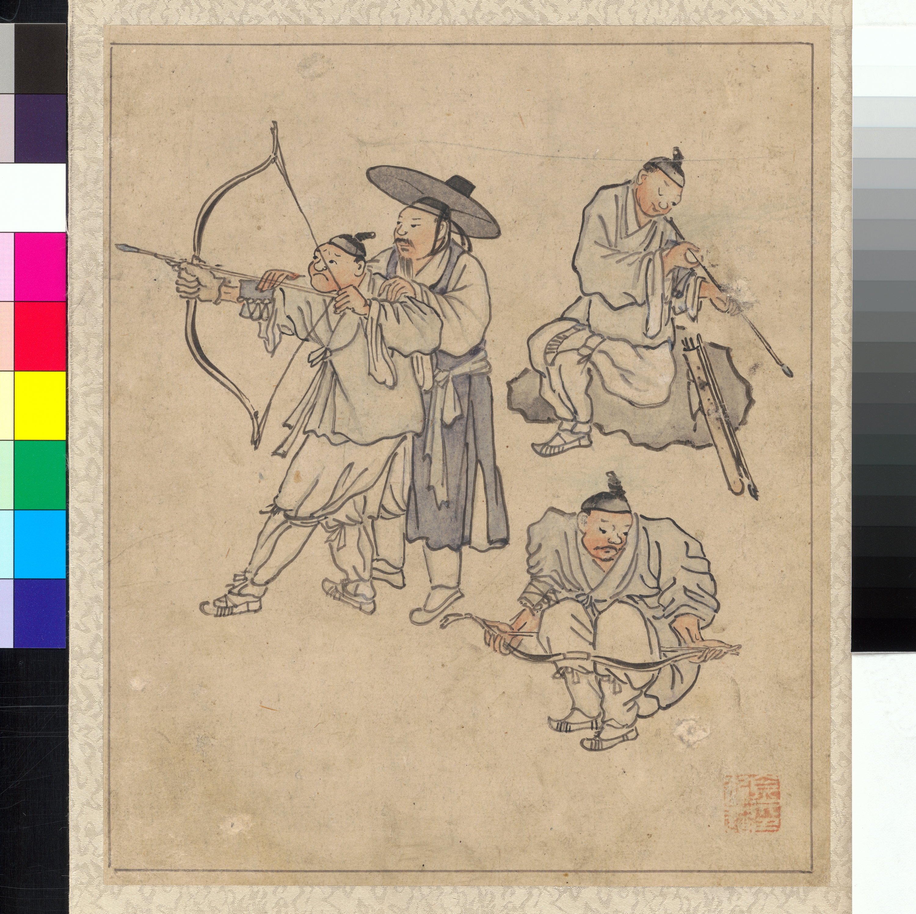 활쏘기, 《단원 풍속도첩》 이미지 1