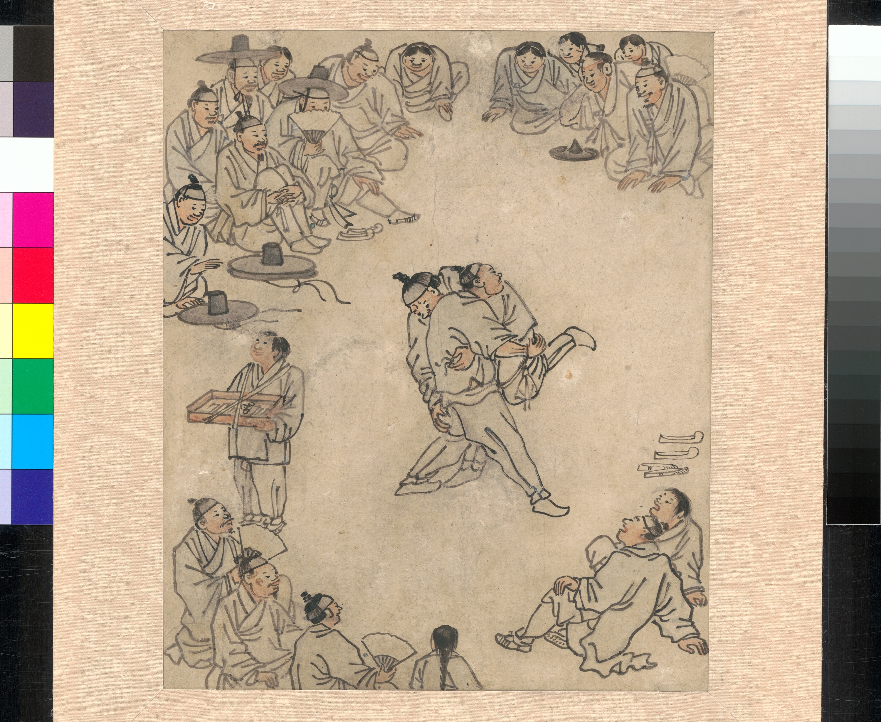 씨름, 《단원 풍속도첩》 이미지 1