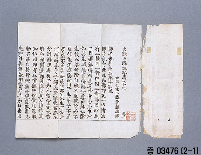 백지묵서대반열반경 이미지 1