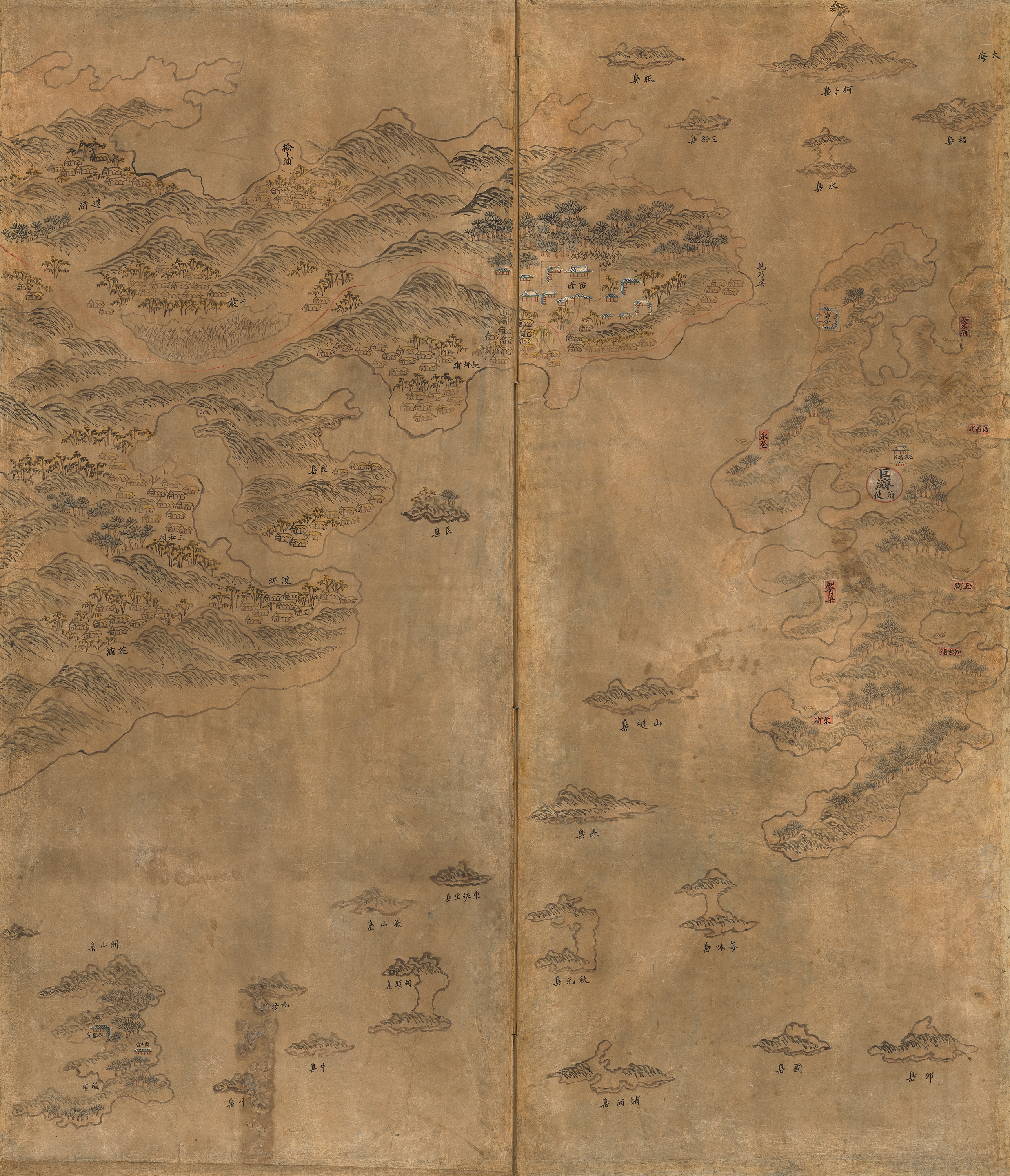경상도 통영 주변을 그린 지도 이미지 12