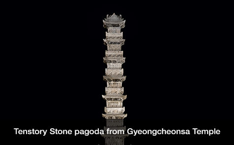 Ten-story Stone pagoda from Gyeongcheonsa Temple