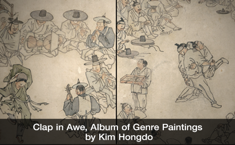 Clap in Awe, Album of Genre Paintings by Kim Hongdo